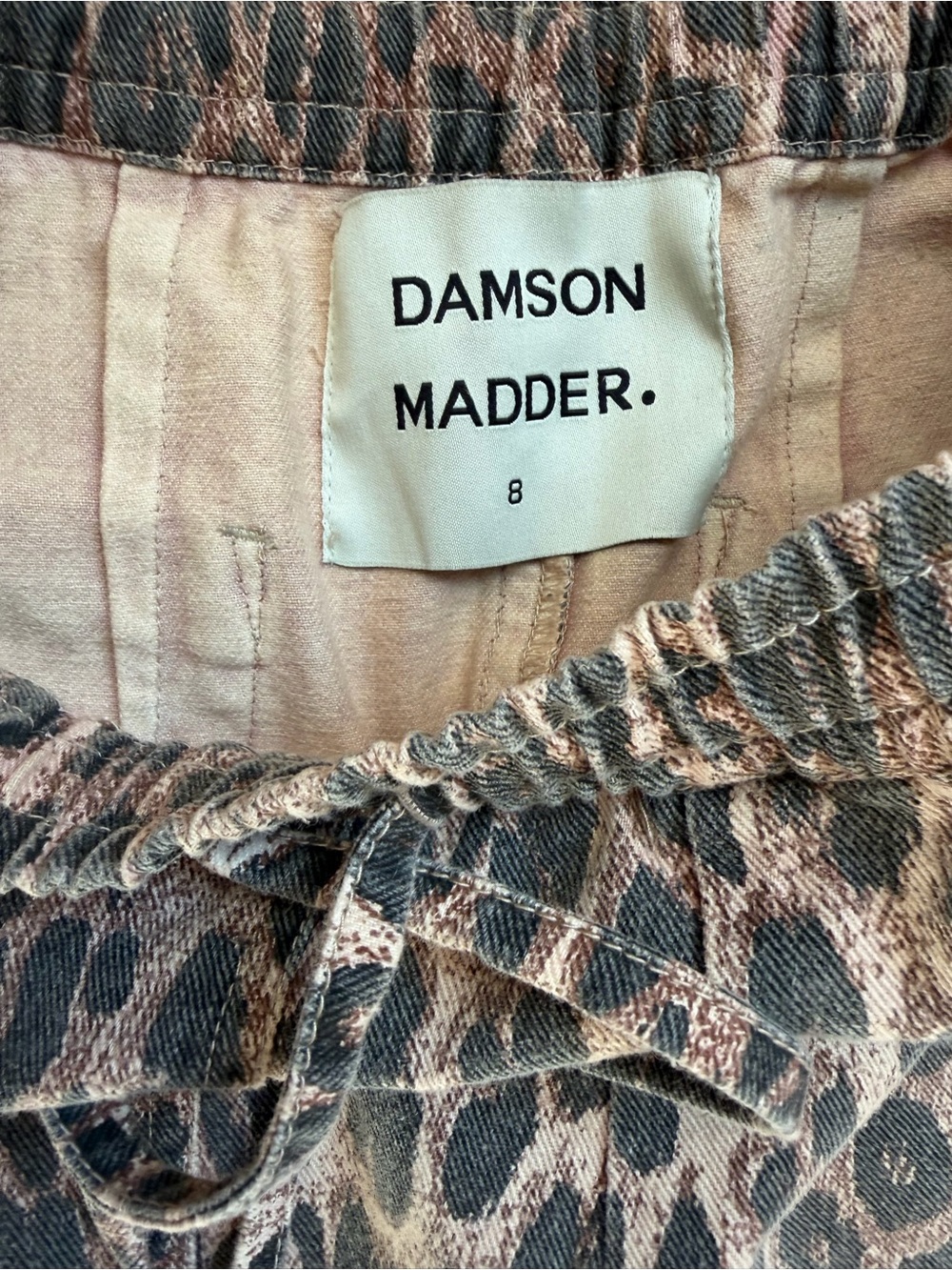 *Damson Madder* Leopard Print Denim Midi Skirt - Picture 6 of 12